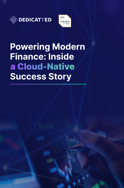 Digital bank building in neon lighting