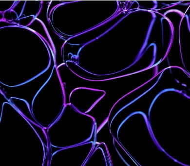 Purple vibrant psychedelic effect with the bubbles