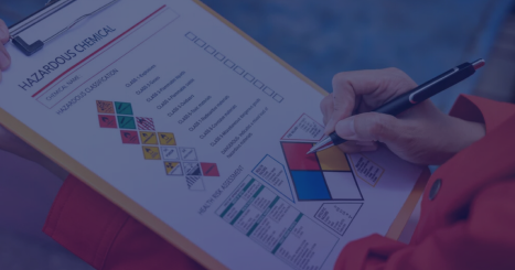 Close-up view of a chemical report